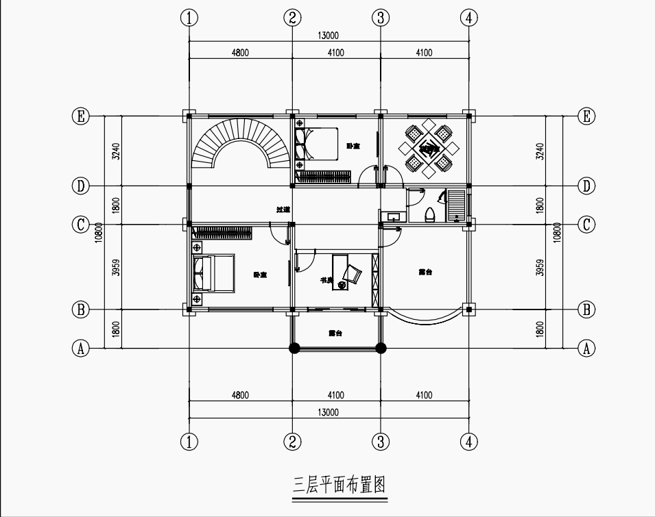歐式三層別墅設計圖平面圖