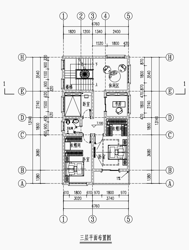 7x10三层自建房设计图图片