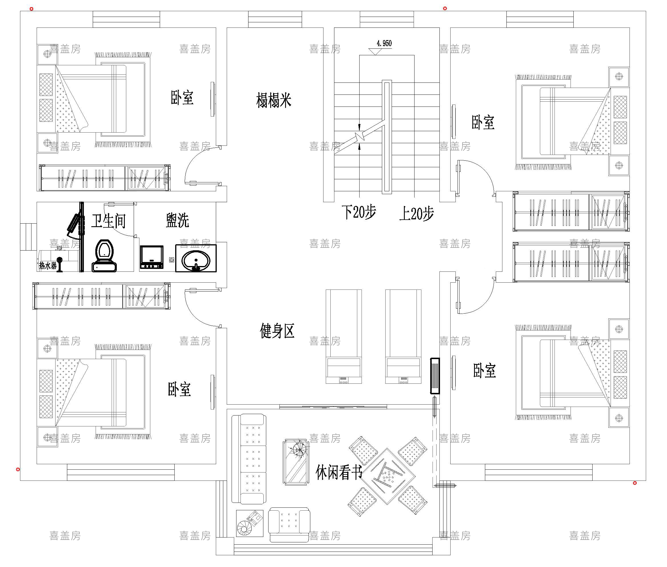 14x12二层别墅设计全套图纸