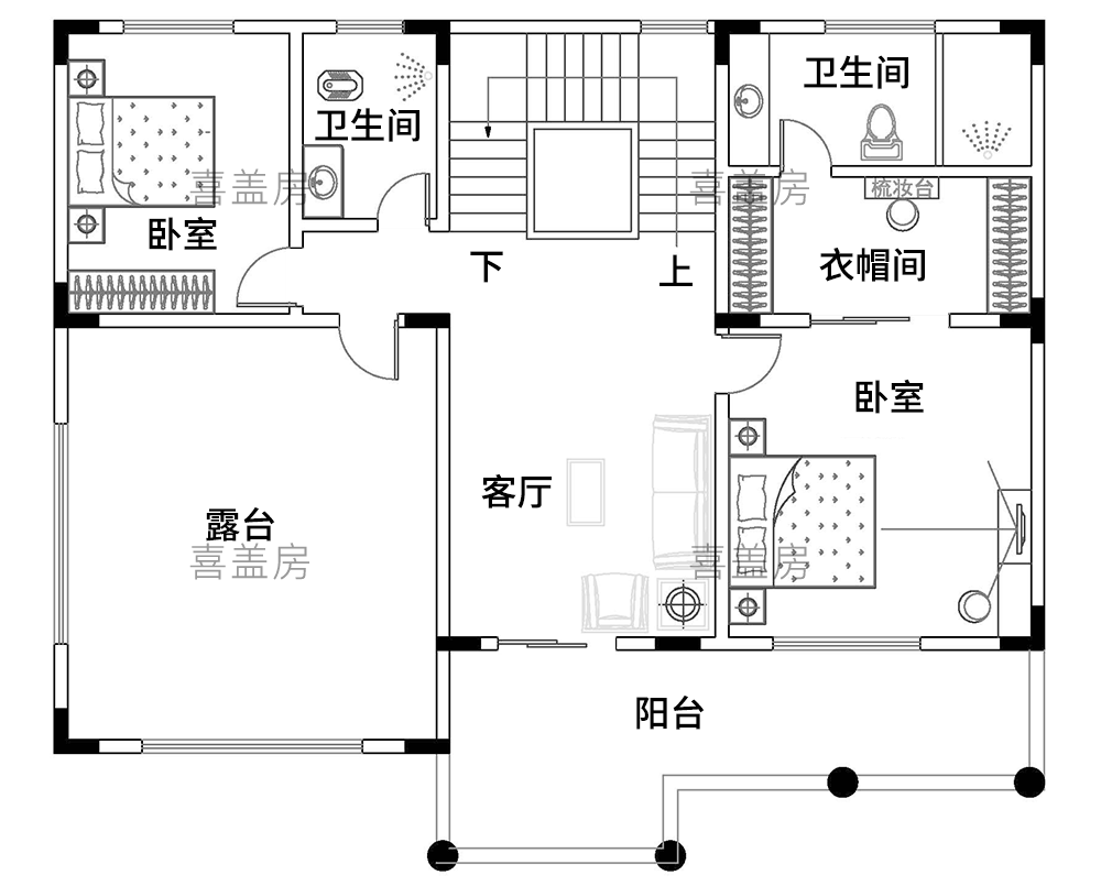 13x10三層別墅設計全套圖紙 - 鄉村住宅在線