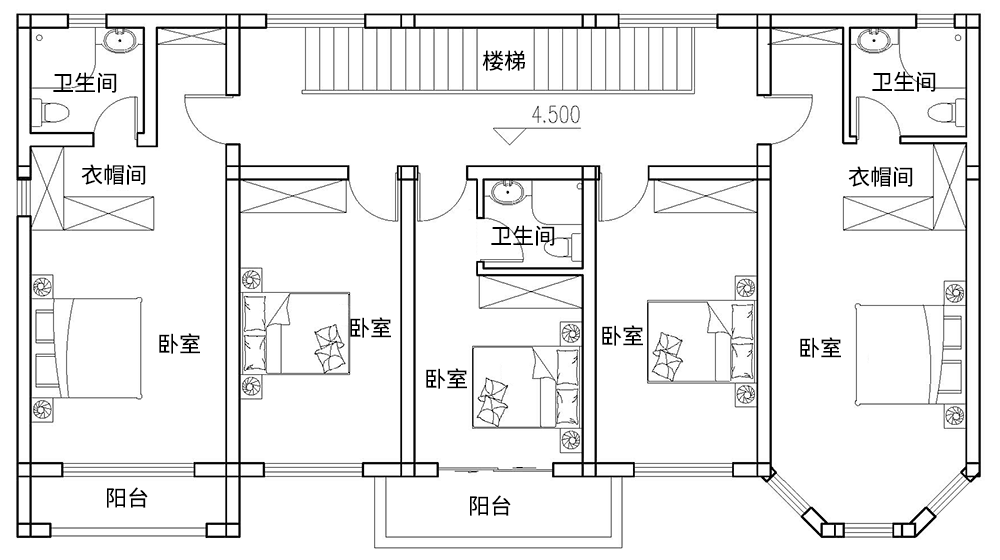 17x9二層別墅設計全套圖紙 - 鄉村住宅在線