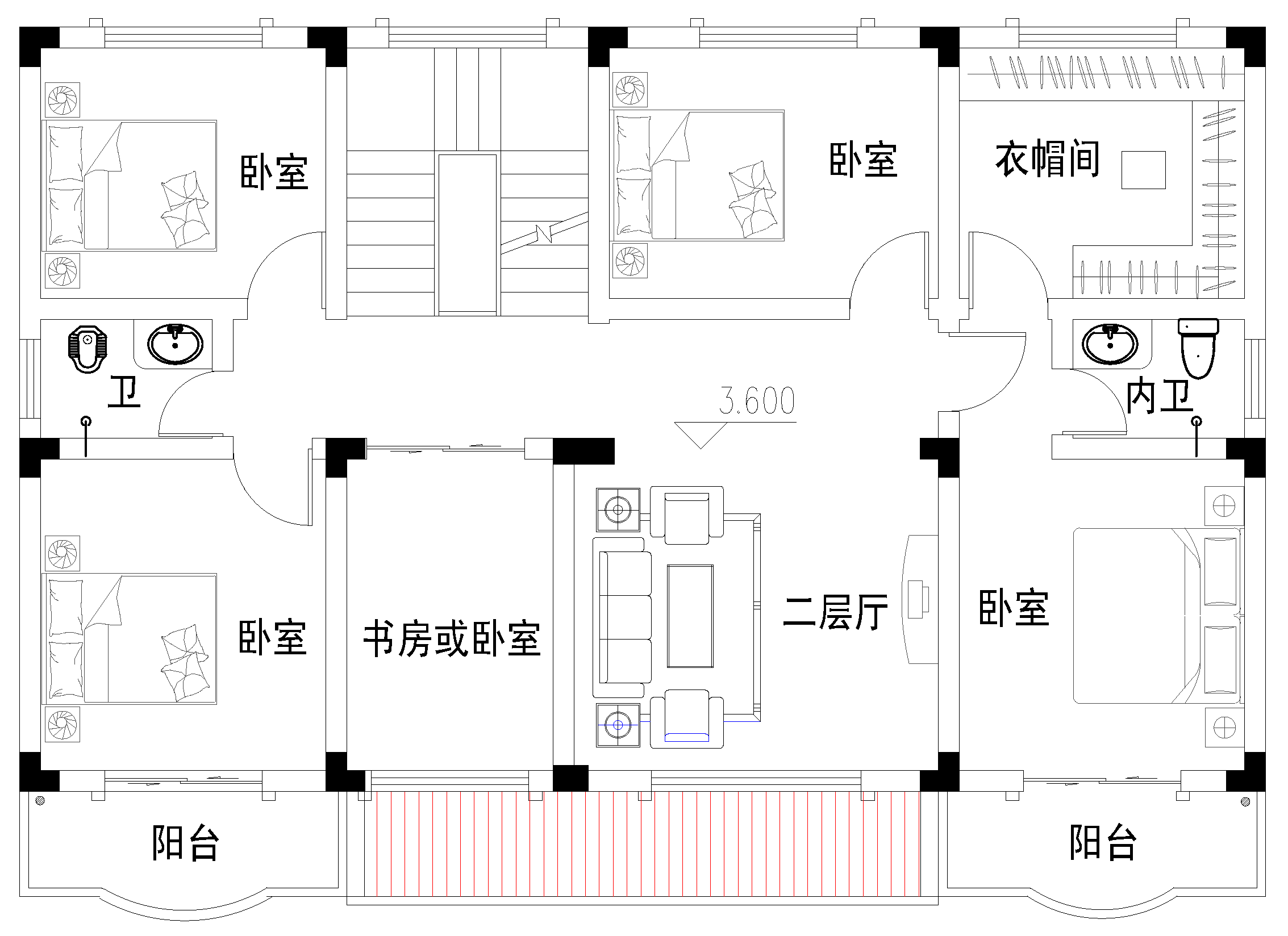 别墅内部设计平面图图片