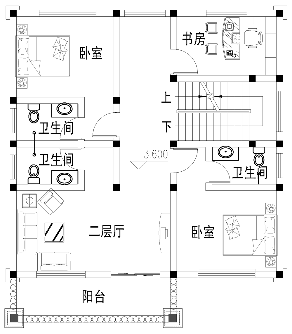 10x10二層別墅設計全套圖紙 - 住宅在線