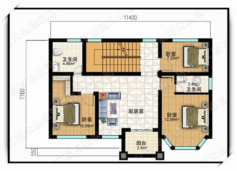 三层简欧占地85平乡村别墅设计图纸简约实用 乡村住宅在线