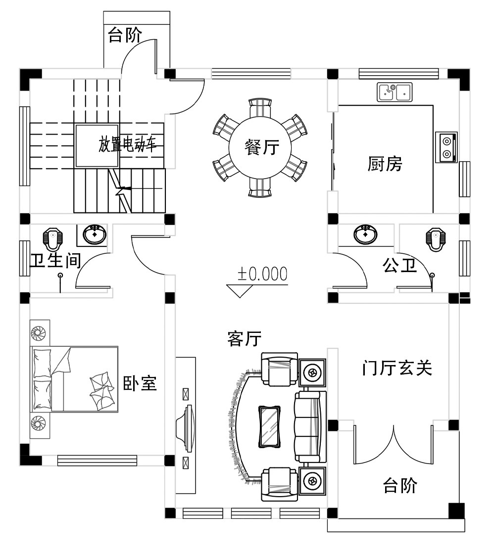 10x10三層現代風格自建別墅設計 - 鄉村住宅在線