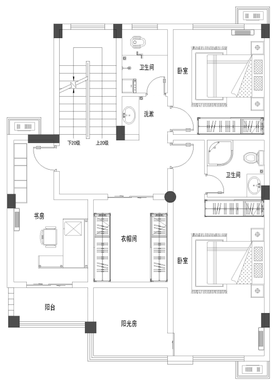 现代五层别墅设计图平面图