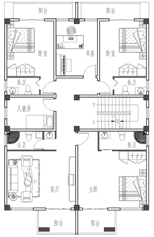 欧式四层别墅设计图平面图