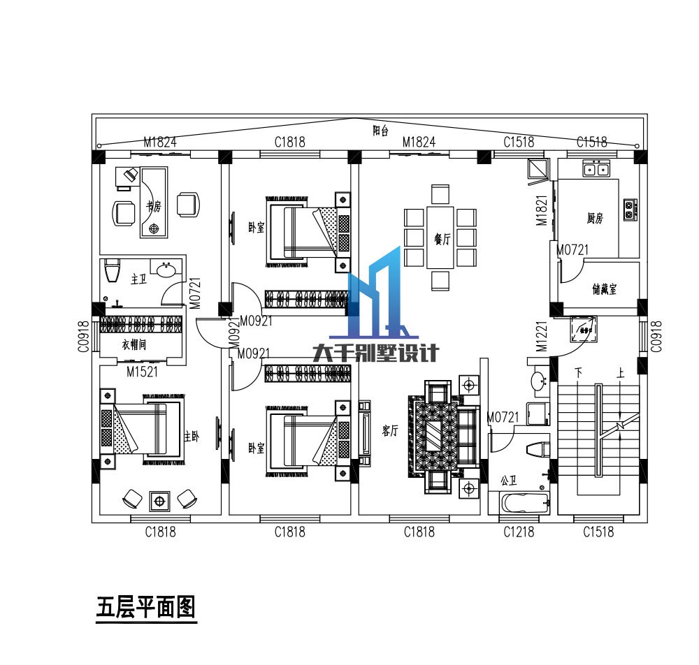 欧式五层别墅设计图施工图