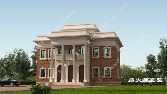 美式两层半别墅设计图效果图