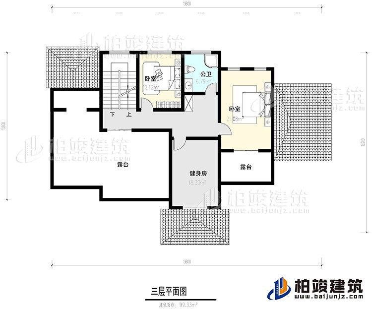 農村三層樓房設計圖三層別墅圖片,佔地面積188平米 - 鄉村住宅在線