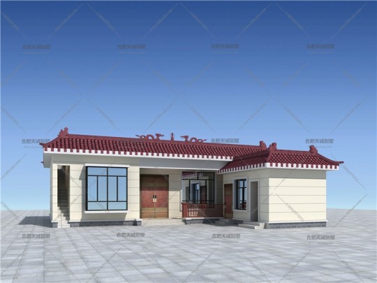 新中式一层别墅设计图效果图