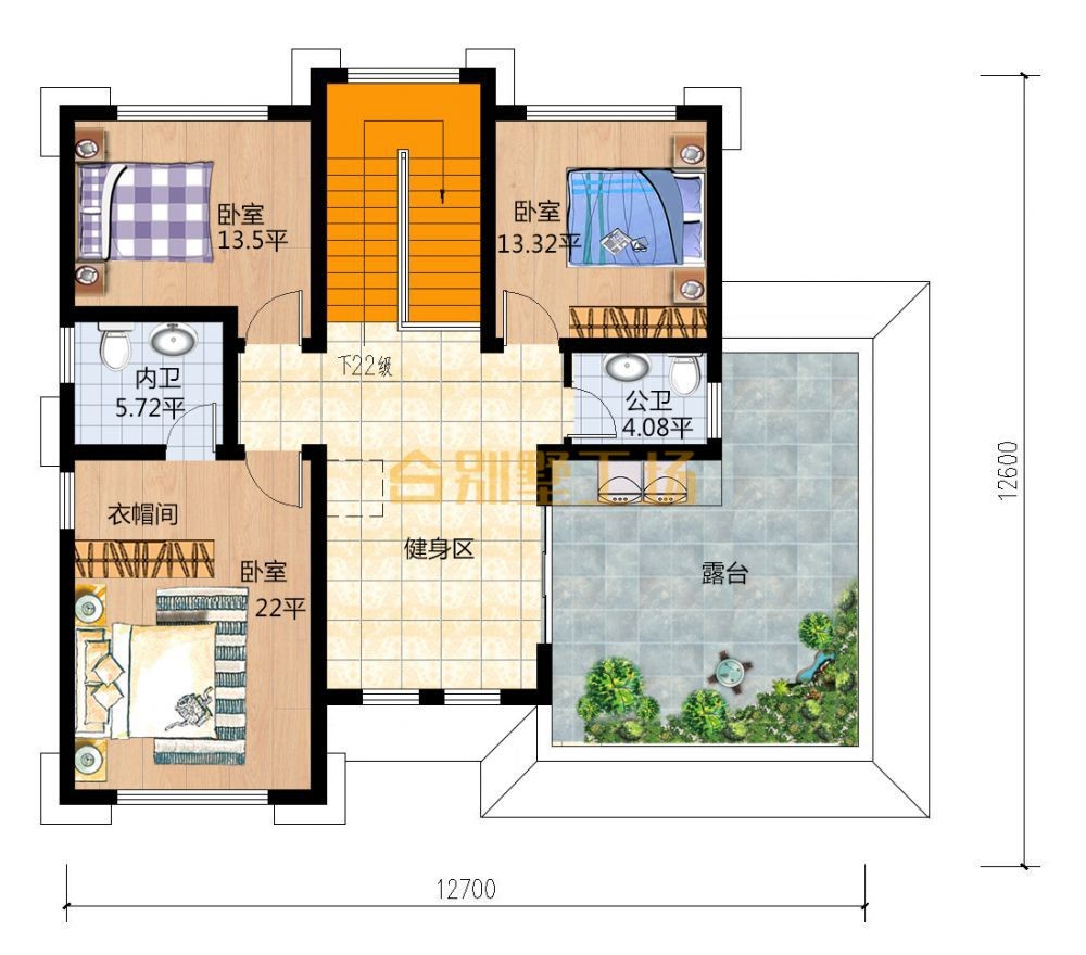 150平方农村建房平面图图片