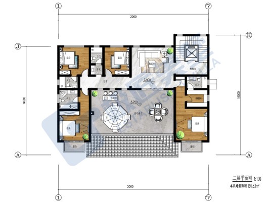 新中式二层别墅设计图平面图
