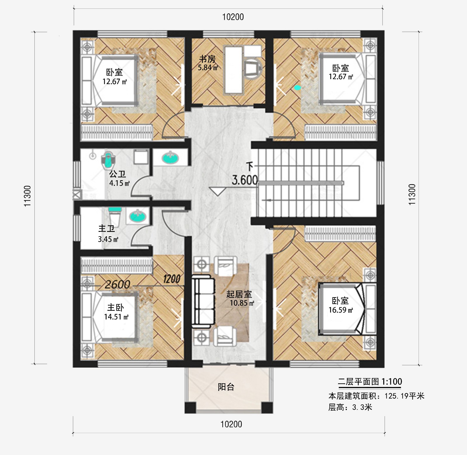 歐式二層帶書房全套鄉下農村自建房別墅設計圖紙 - 住宅在線