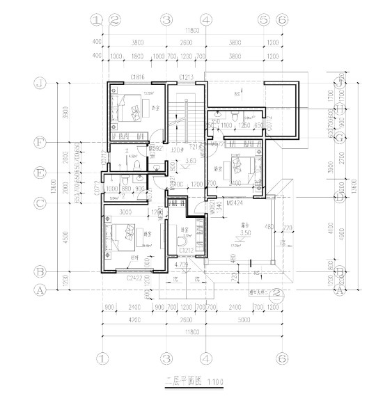 欧式两层半别墅设计图平面图
