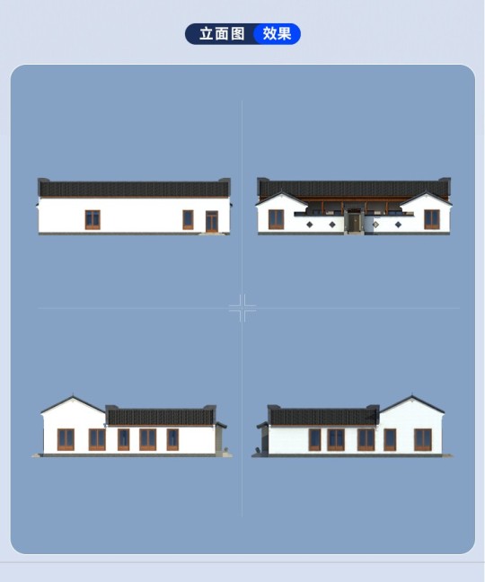 中式一层别墅设计图效果图