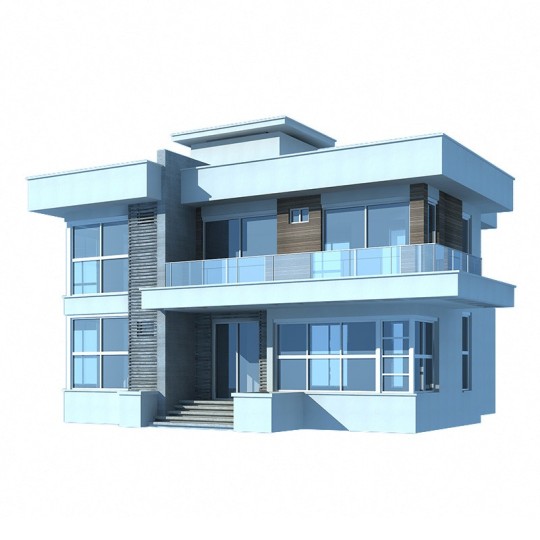 现代二层别墅设计图"