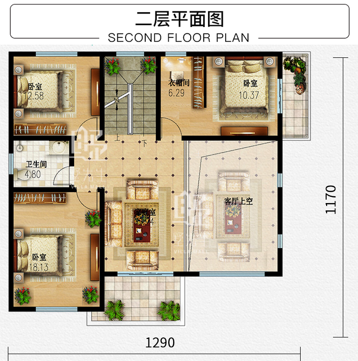 新中式三層別墅設計圖平面圖