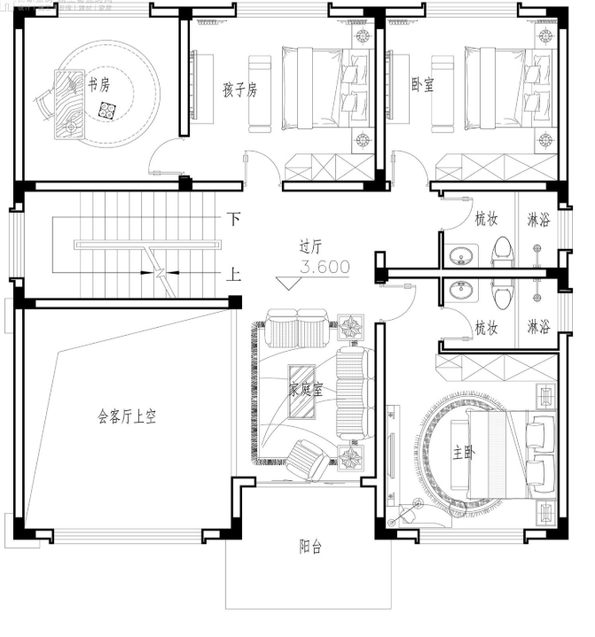 占地13x12三层带露台欧式自建别墅设计全套施工图 