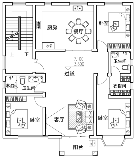 欧式五层别墅设计图平面图