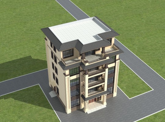 新中式五层别墅设计图"