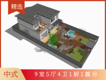 占地15x33二层带庭院自建别墅设计全套施工图