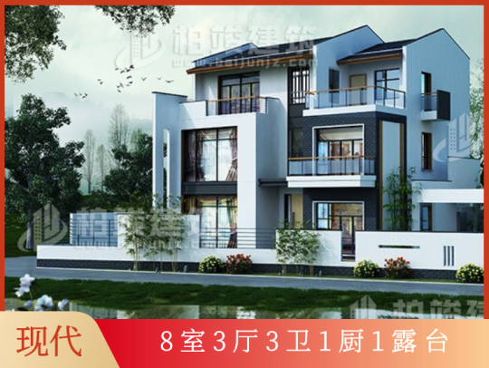 乡村三层新中式房屋设计图 造价30万