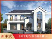新中式房屋设计图 农村二层别墅