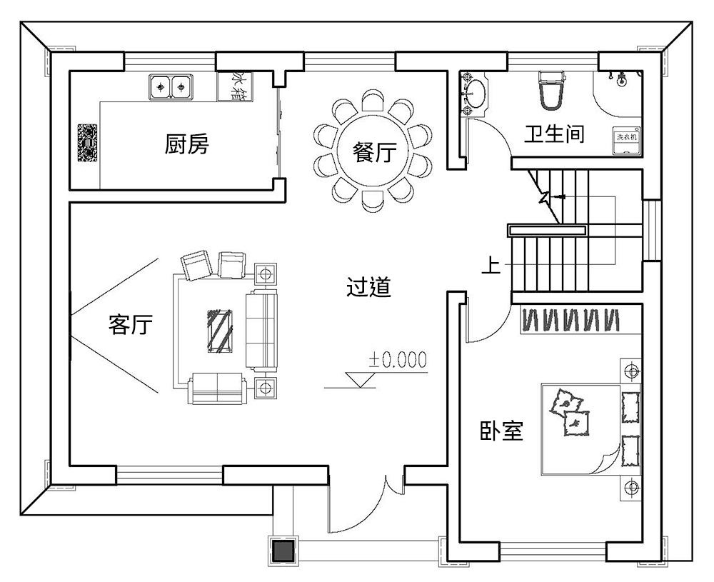 佔地12*10米,兩層新中式別墅 全套設計圖紙 - 鄉村住宅在線