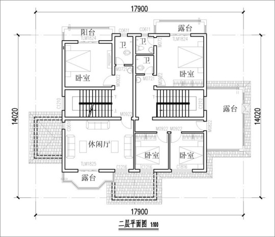 托斯卡纳两层半别墅设计图平面图