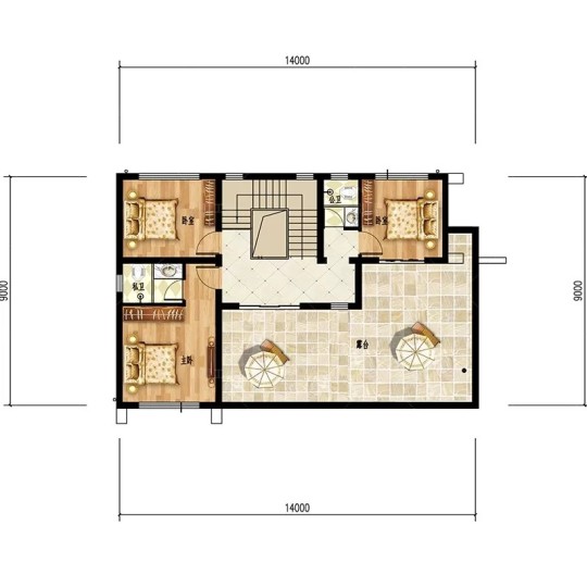 现代二层别墅设计图"