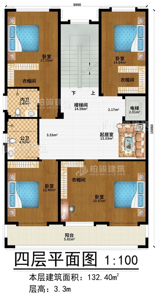 新中式五层别墅设计图平面图