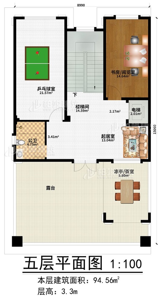 新中式五层别墅设计图施工图