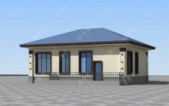 新中式一层别墅设计图效果图