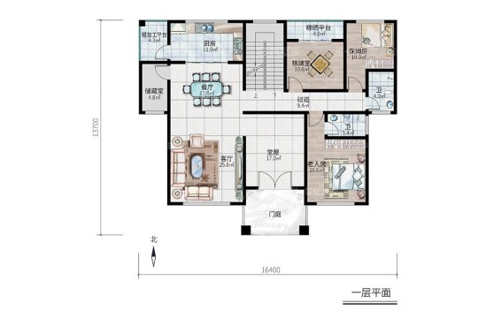 J2-新中式三层复式别墅