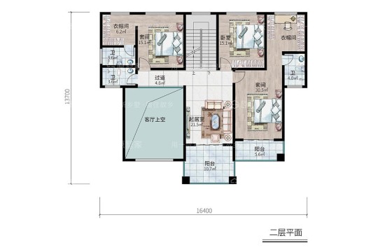 J2-新中式三层复式别墅